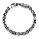 Bracciale uomo argento brunito UNOAERRE bizantina 700YHH1903170   6078