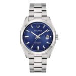 Orologio uomo acciaio Quadrante blu Bulova Surveyor Automatico - 96B436