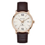 Orologio  Classico Automatico Pelle Hudson Bianco BULOVA 97B225