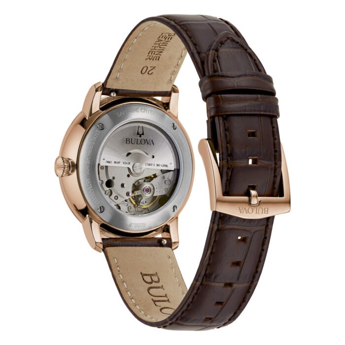 Orologio  Classico Automatico Pelle Hudson Bianco BULOVA 97B225 - immagine 2