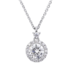 Collana punto luce solitario contorno oro 18kt lab grown diamond World Diamond Group LXDPCT008DI50