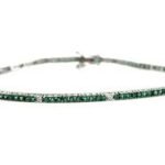 Bracciale Tennis slim Oro 9kt Zirconi verde-bianco EXTRA GOLD